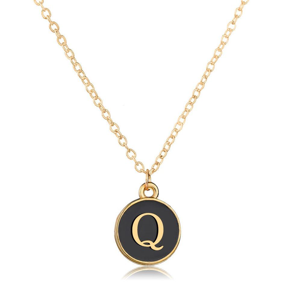 Women Minimalism Black Letters Round Wonderful Necklace For Women High Quality Meaningful Birthday Gifts Necklace Jewelry