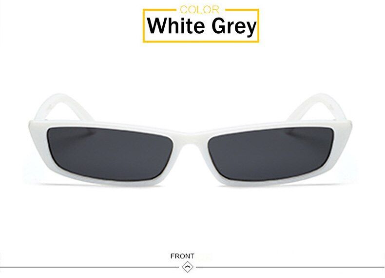 White GreyLong Keeper Retro Small Square Sunglasses for Women Brand Designer Rectangular Ladies Gift Cat Eye Sun Glasses female male UV400