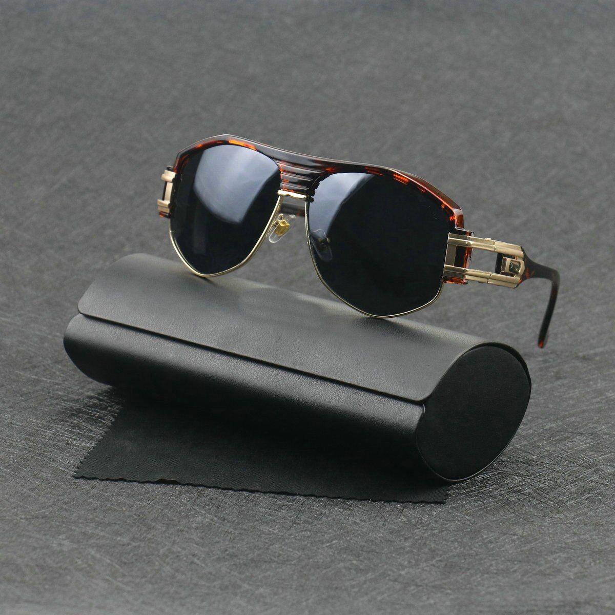 brown-blackLuxury Classic Women Sunglasses Black Polarized Uv400 SunglassesSun Glasses Retro Hip-hop Men Driving Eyewear