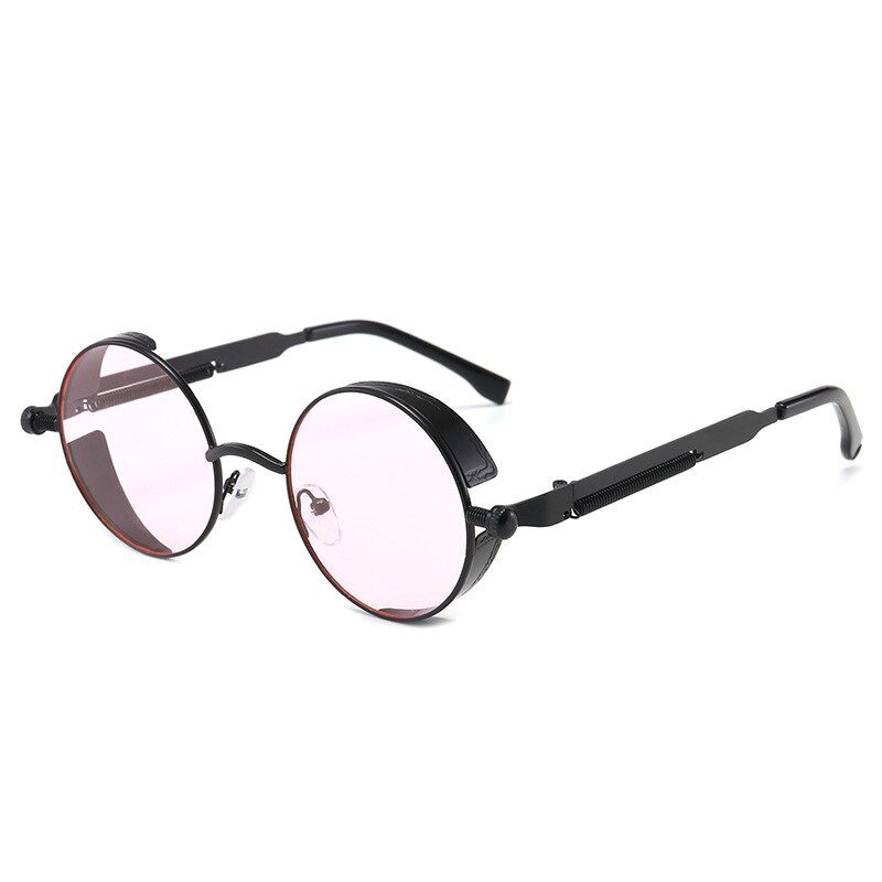 C13Metal Round Steampunk Sunglasses Men Women Fashion Glasses Brand Designer Retro Frame Vintage SunglassesUV400