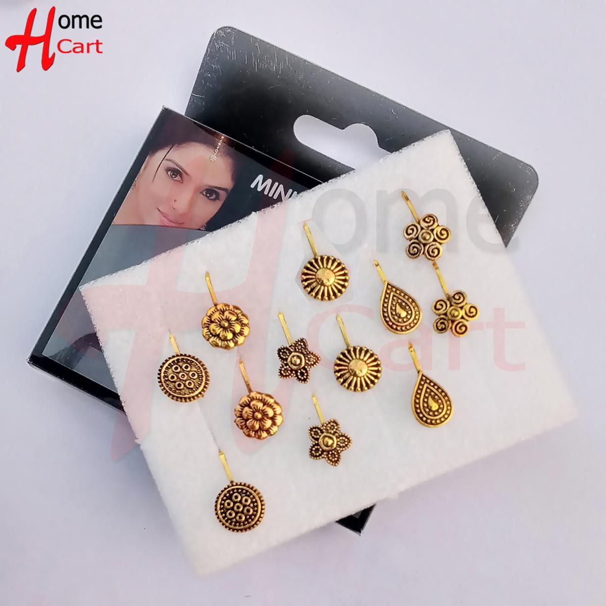 Nose Pin For Women 12 Piece (box)  nose pin