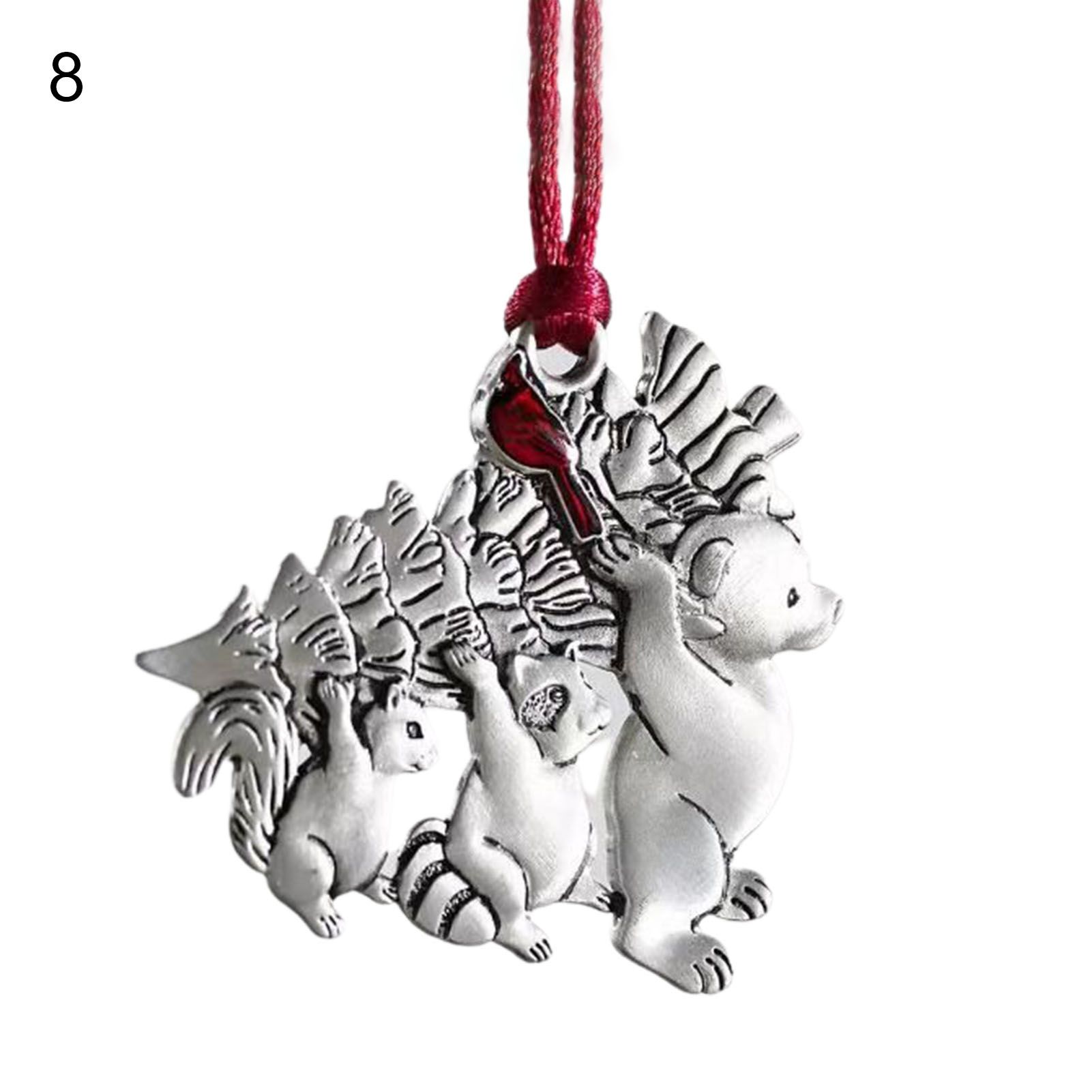 Christmas Decoration Space-saving Pewter Xmas Snowman Pendant
