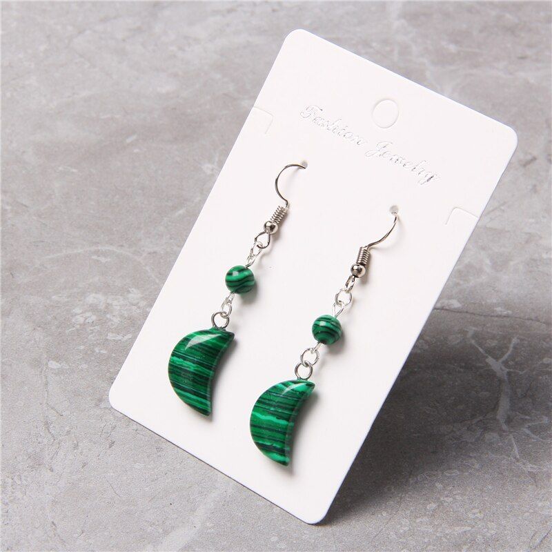 Fashion Heart Shape Natural Stone Dangle Earring Women Tiger Eye Pink Quartz Turquoises Stone Drop Earrings for Women Jewelry