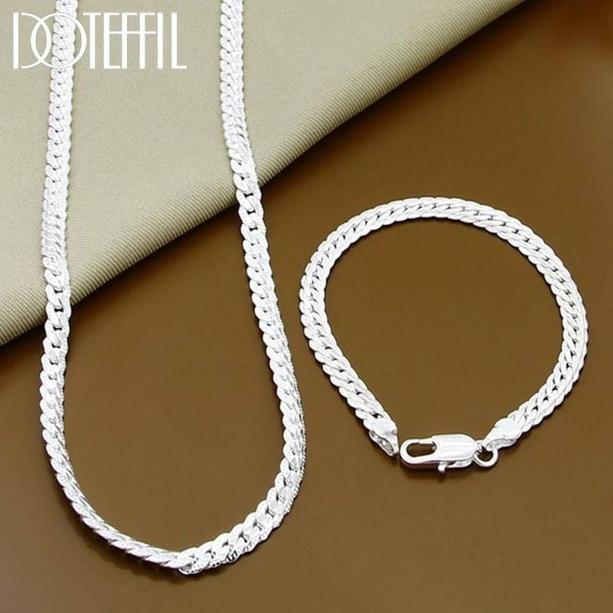 Metal Men Jewelry Sets Chain Bracelet 2pcs