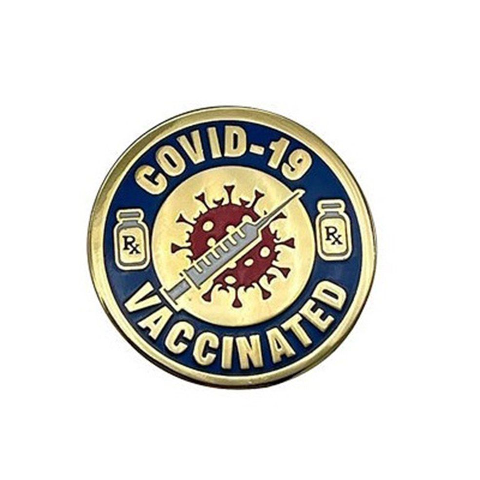 Coronavirus Enamel Pin Bage Gold Plated Pin Memorial Brooch