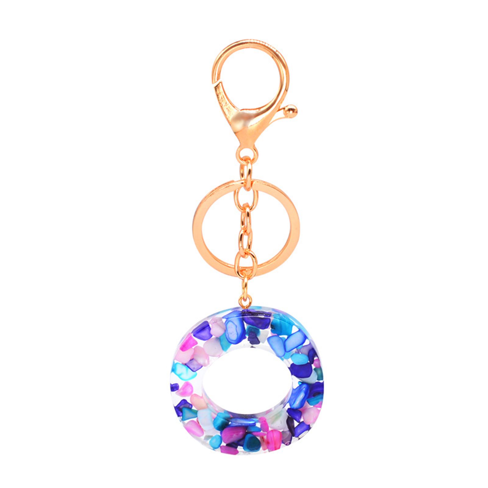 Key Pendant Creative Hollowed-Out English Alphabet Keyring