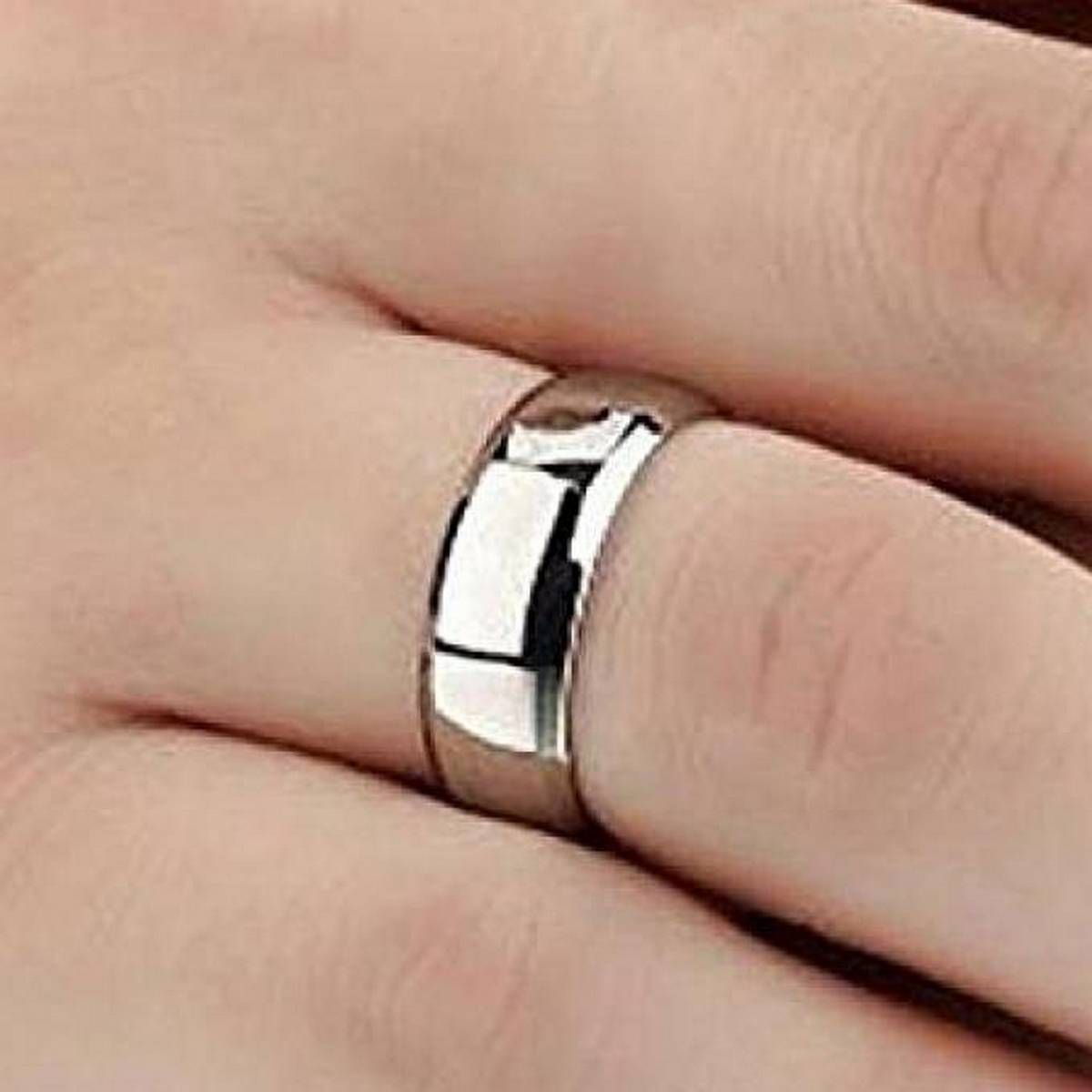 Silver Stainless Steel Finger Ring for Men