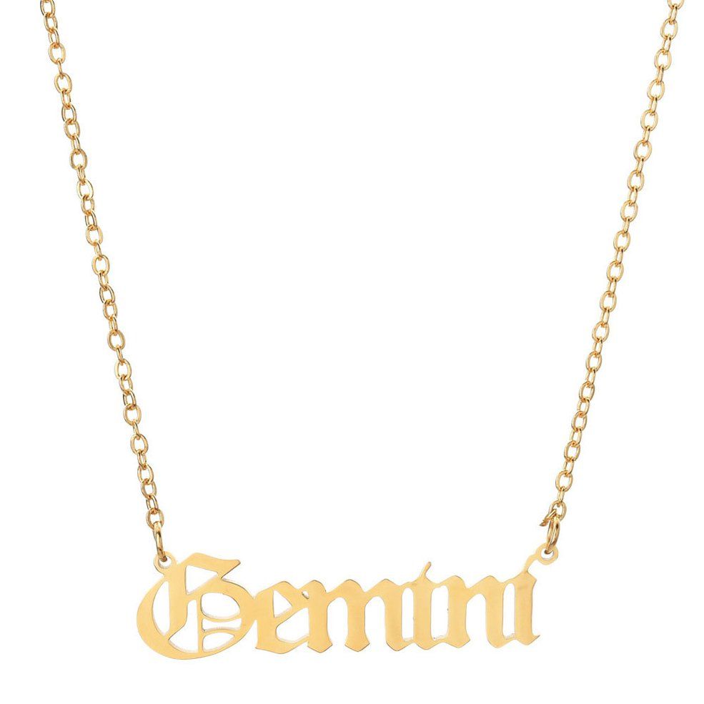 Twelve Constellation Necklaces For Women Men Stainless Steel Chain 12 constellation Sign Pendant Necklace Jewelry