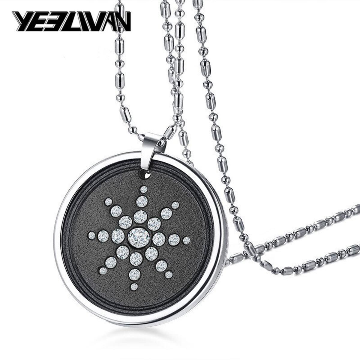 Fashion Necklaces 2019 Black Volcanic Rocks Health Protection Best Friends Pendant Anion Energy Necklace Men Child collar mujer