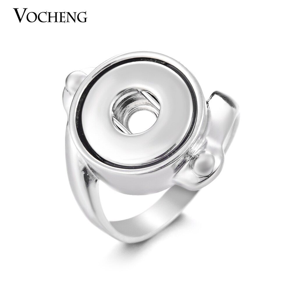 Metal Snap Button Ring Interchangeable Popper Jewelry Small 12mm Ginger Snap Button Ring NN-241