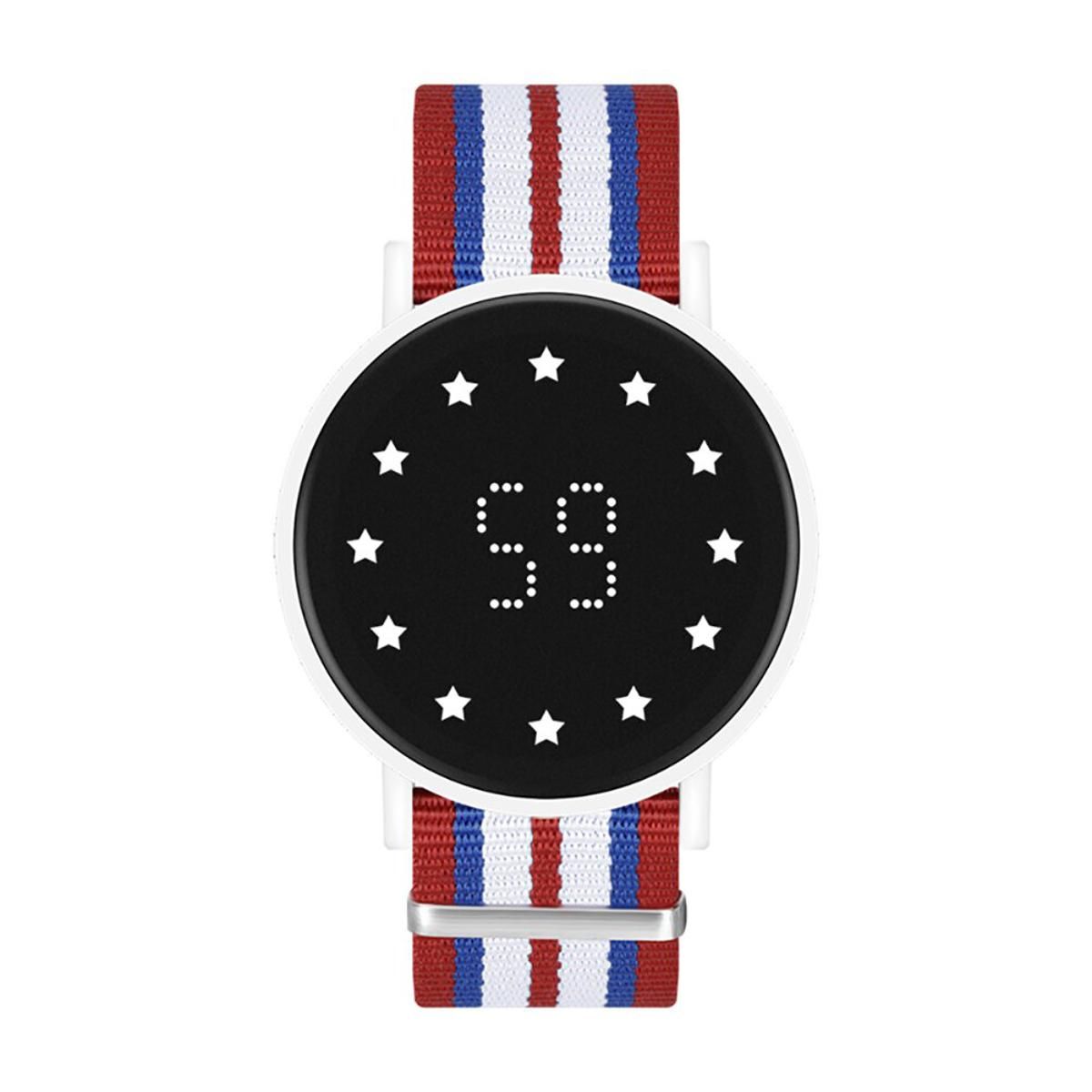 Fashion Children art LED Watch Touch Screen Waterproof Electronic Sports Watch Luminous Wristabnds Silicone / Nylon Strap