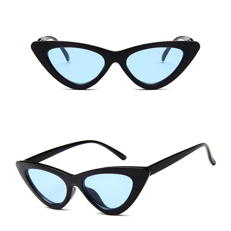 Black BlueYoovos 2019 Fashion Cat Eye Sunglasses Women Vintage Candy Color Brand Designer Sun Glasses Outdoor Goggles Oculos De Sol UV400