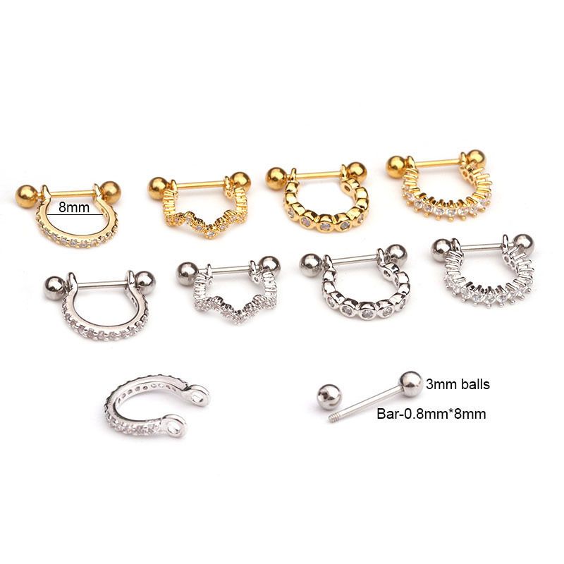1Pc U Shape Barbell Helix Women Piercing Jewelry