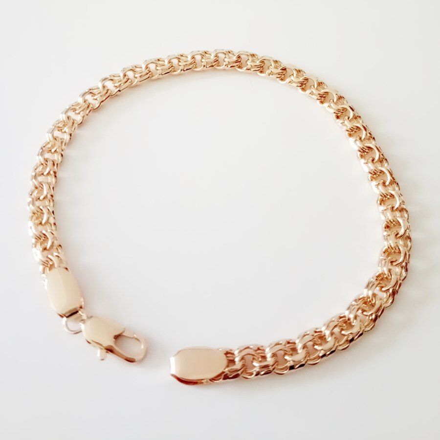 Man Necklace New Men Chain Trendy Rose Gold Color Jewelry Trendy Link Chain Copper 60cm Long Necklace Factory Direct