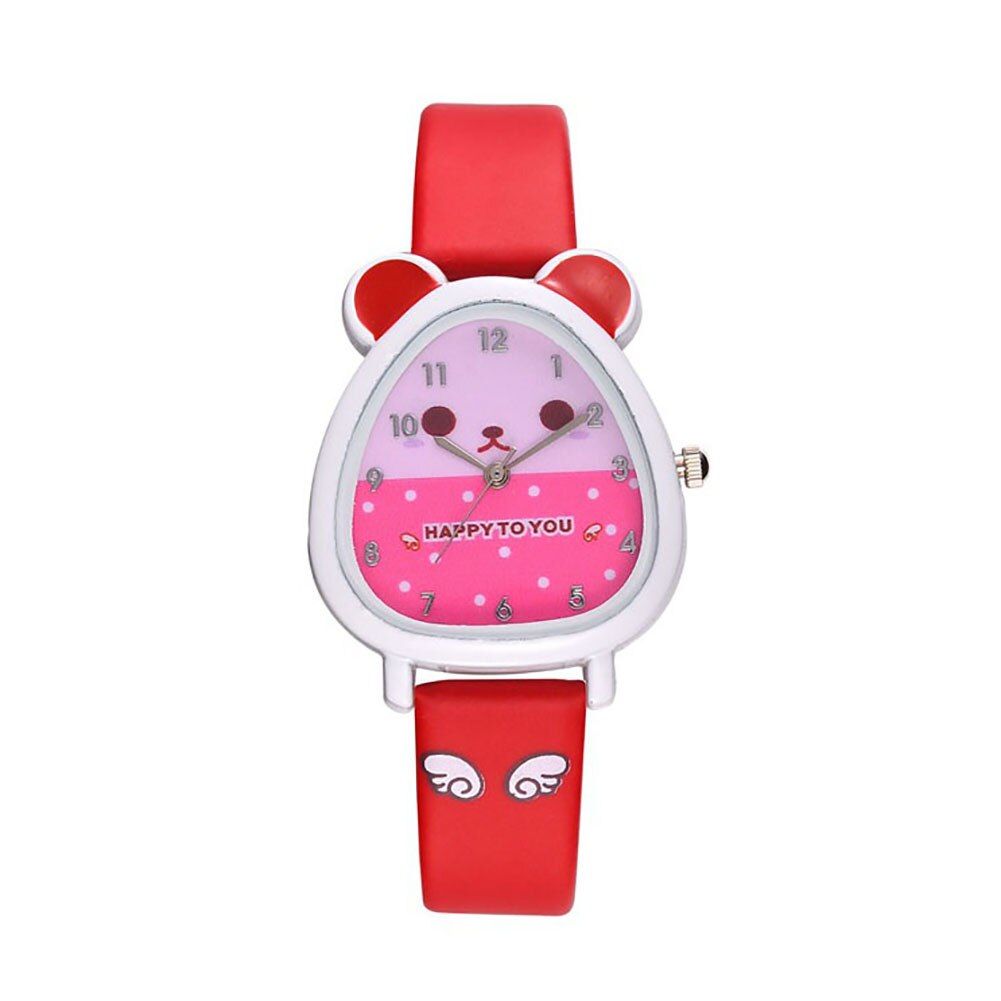 reloj Cute Cartoon Faux Leather Strap Children Kids Analog Quartz Wristwatch Gifts watch relojes Ladies Dress Watches Gift Luxu