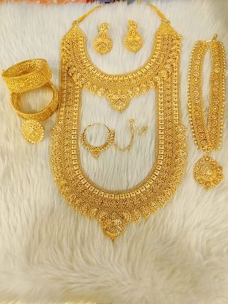 Wedding Gold Plated Jewellery Full Set-Indian