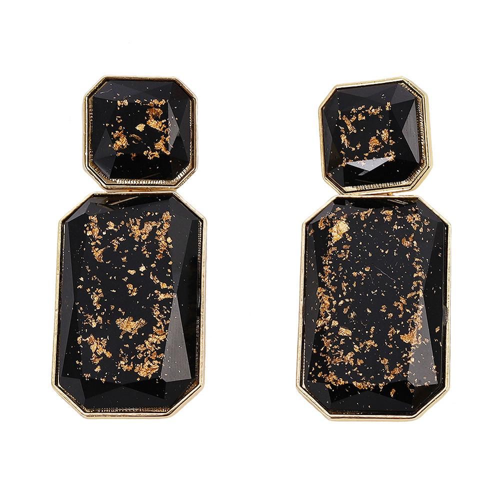 Best lady Luxury Pure Color Stone Pendant Earrings For Women ZA Wedding Dangle Drop  Jewelry Charm Statement Earrings Wholesale