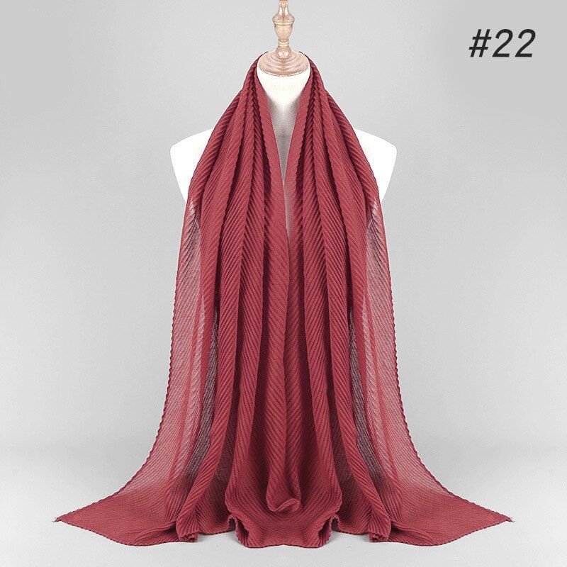 women plain cotton scarf Head hijab wrap solid full cover-up shawls foulard femme headband crinkle muslim hijabs store
