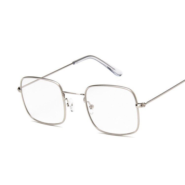 SilverVintage Small Square Sunglasses Women Red Yellow Clear Lens Sun Glasses Lady Retro Sunglasses Female Ocean Eyewear Oculos De Sol