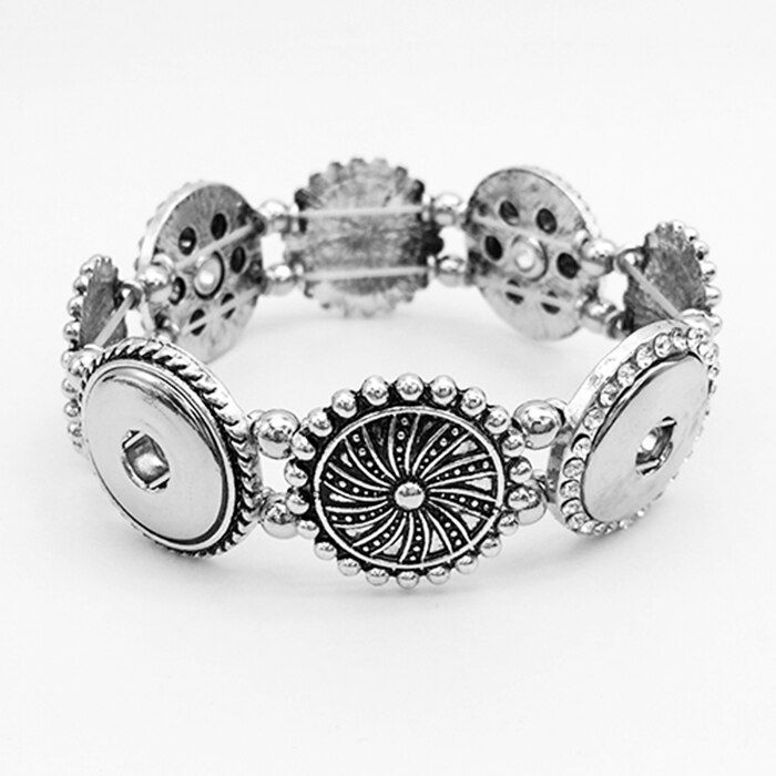 XH668 Snap Button Bracelet Ginger Snap Jewelry Charm Bangles DIY (fit 18mm 20mm Snap)