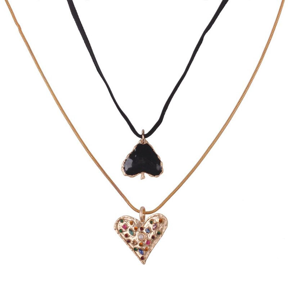 Big Punk Hearts Choker Necklaces For Women Exaggeration Round Statement Heart Pendant Necklace Collar Wedding Party Gifts 2019