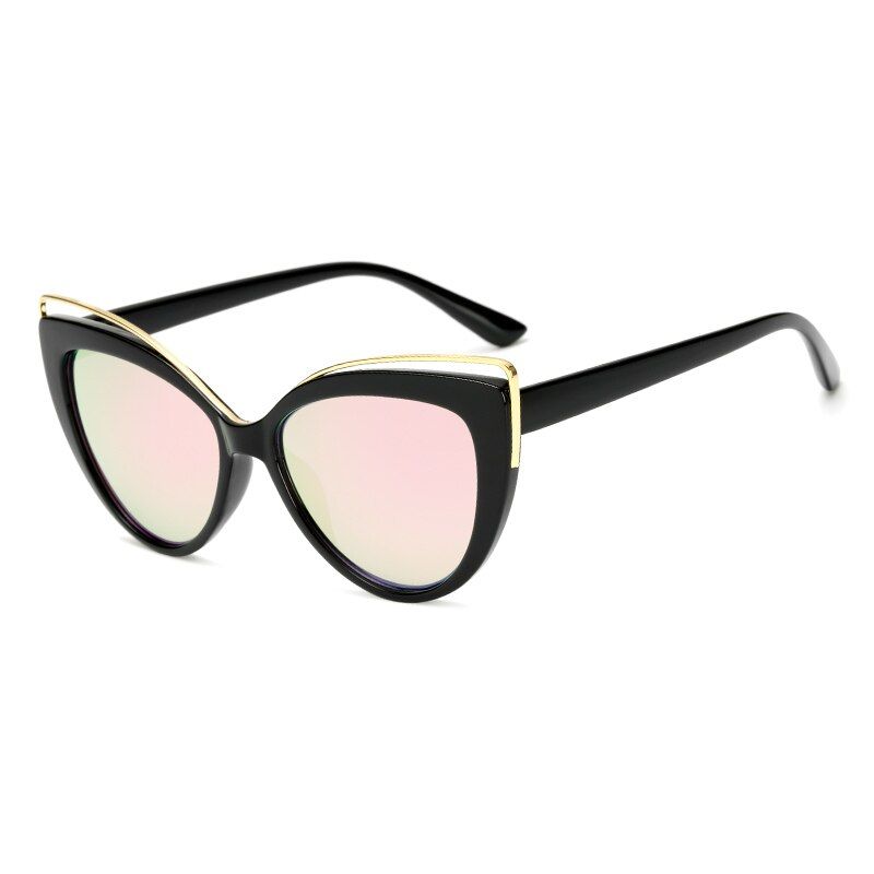 C6TOEXPLORE Cat Eye Sunglasses Men Women Brand Designer Eyewear Metal Frame Mirror Goggle Vintage Sun Glasses Fashion UV400