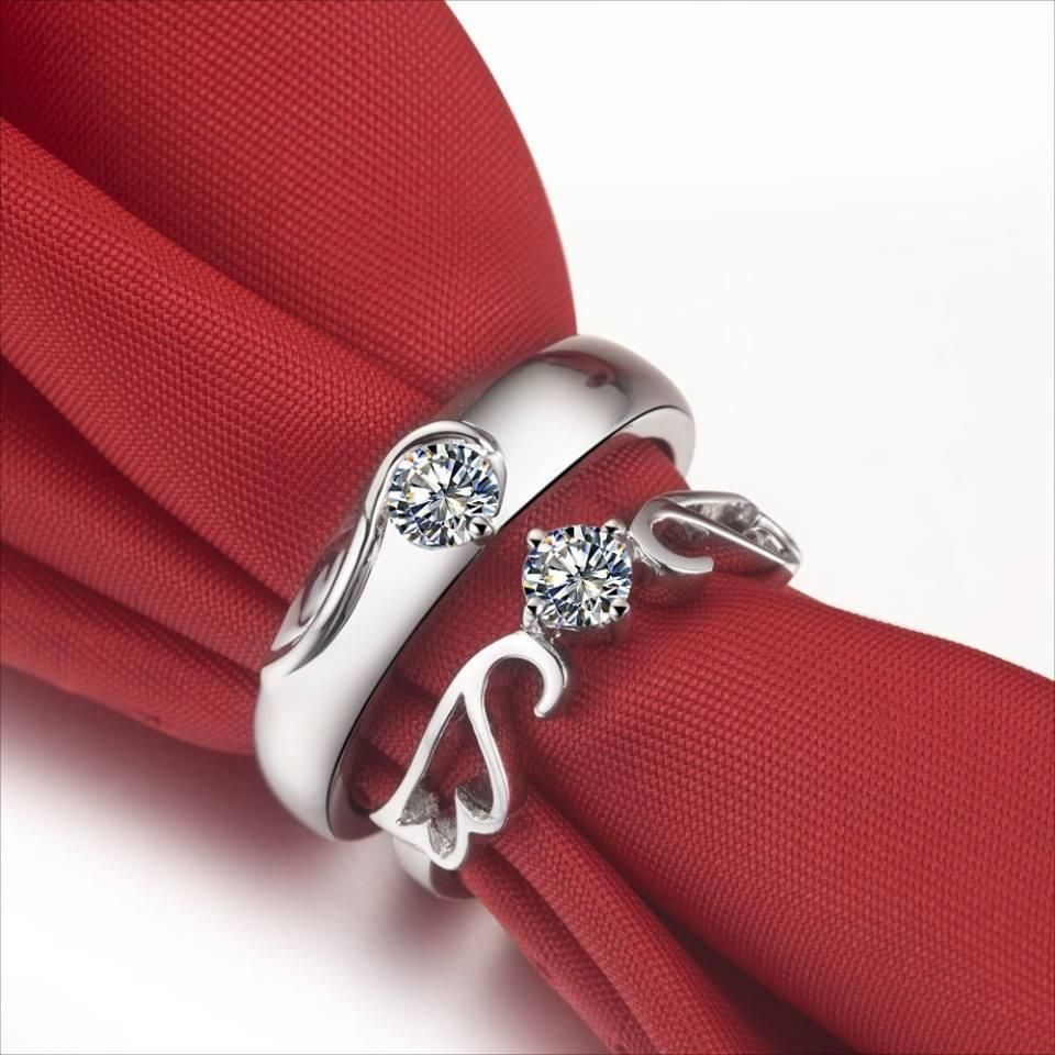 SIlver Promise Ring for Women Men