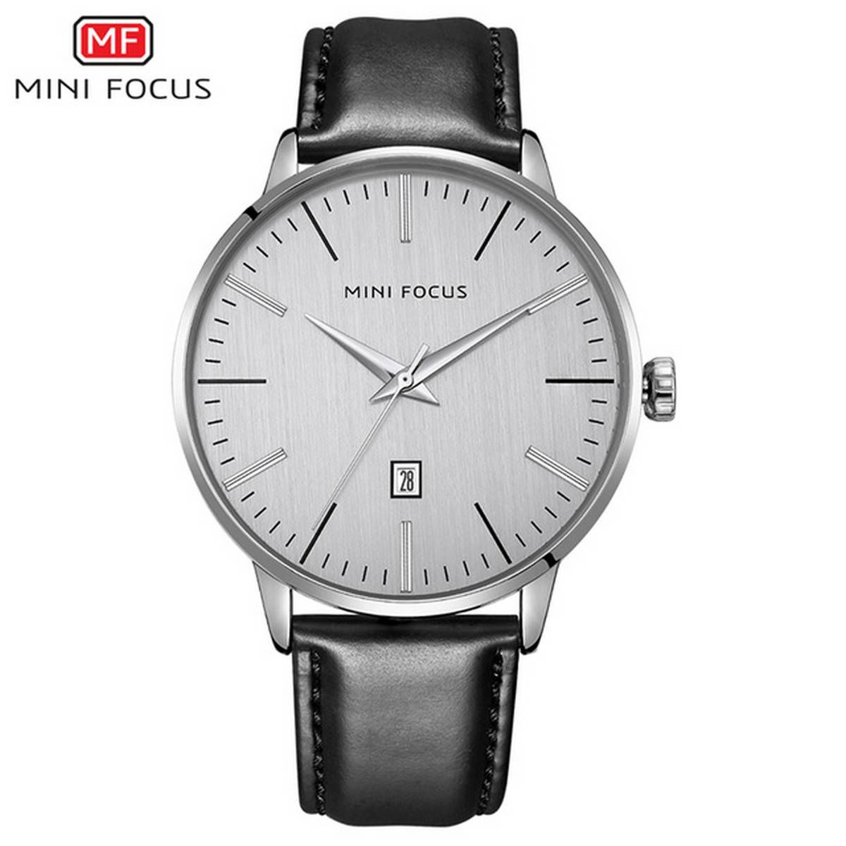 Mini Focus 0115 L Simple Men Quartz Leather Watches Waterproof