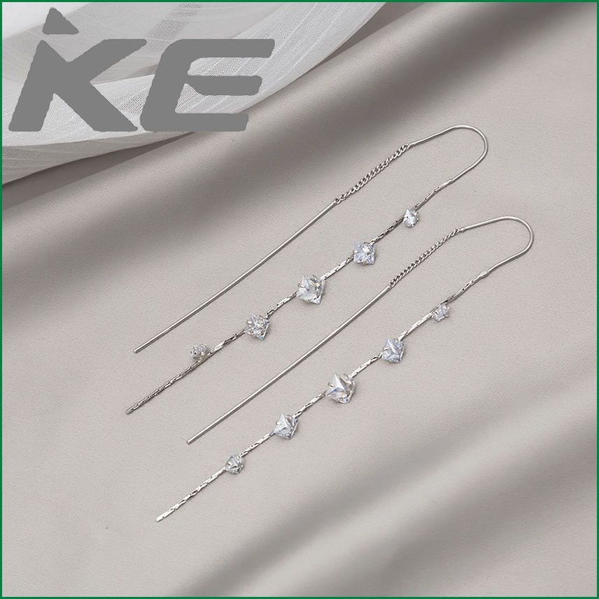 needle long tassel crystal ear line advanced face thin earrings exquisite simple earrings for gilrs for women low price
