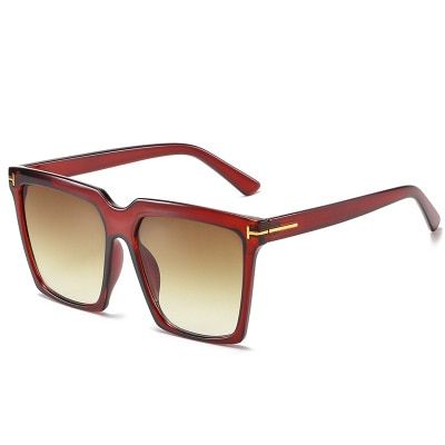 Square Sunglasses Women 2021 Vintage Brand Oversize TF Women's Sun Glasses Black Gradient Female Glasses Men.s Oculos UV400
