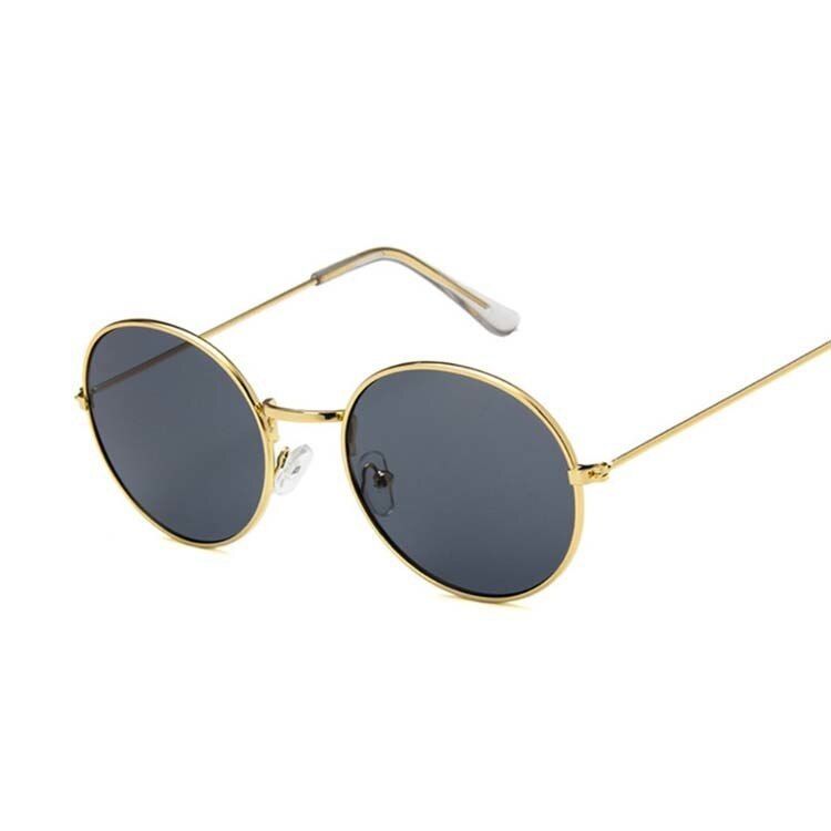 2020 Retro Round Yellow Sunglasses Women Brand Designer Sun Glasses For Female Male/man Alloy Mirror Oculos De Sol