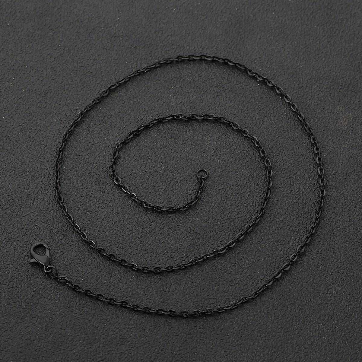 10pcs/lot Rhodium Antique Bronze Color 2x3mm Flat Cable Link Necklace Chain 50cm Length Fit DIY Necklace Jewelry Making Findings