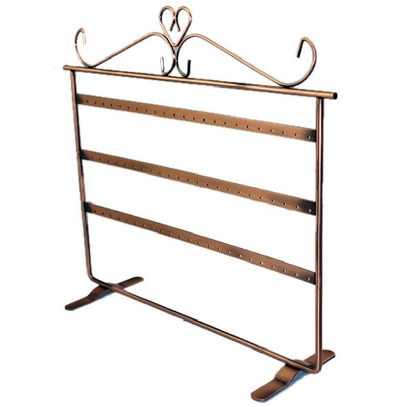 Flat Earring Stand Copper Plate 72 Hole Earring Stand Jewelry Stand Wrought Iron Jewelry Display Stand