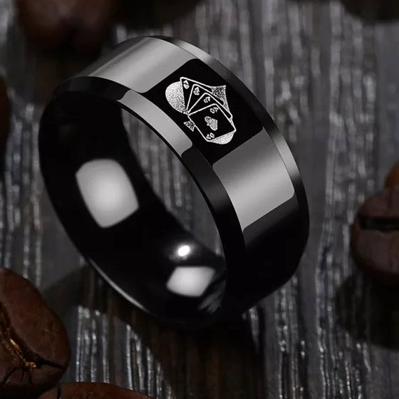 black dragon ring stainless steel ring