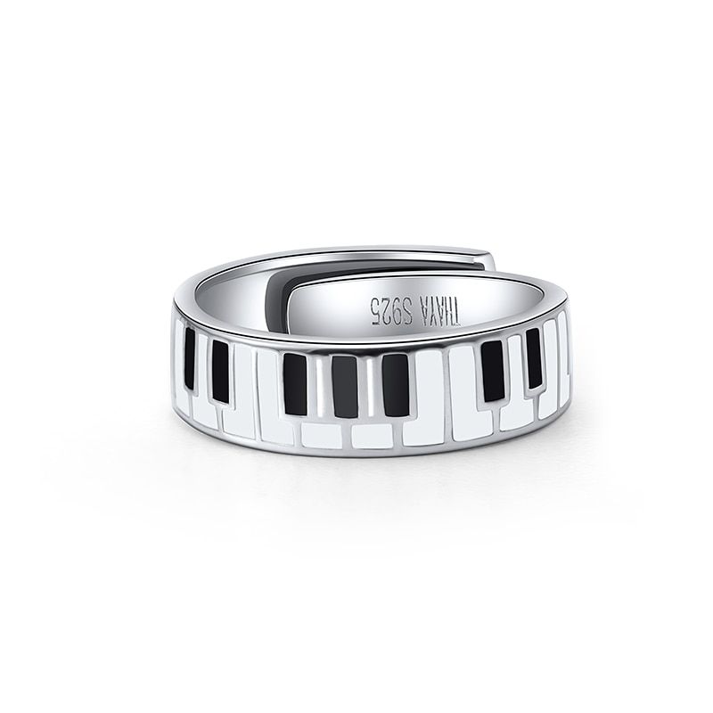 Thaya  Design Authentic S925 Sterling Silver Open Design Piano Rings Couple Rings For Women Retro Luxury Jewelry