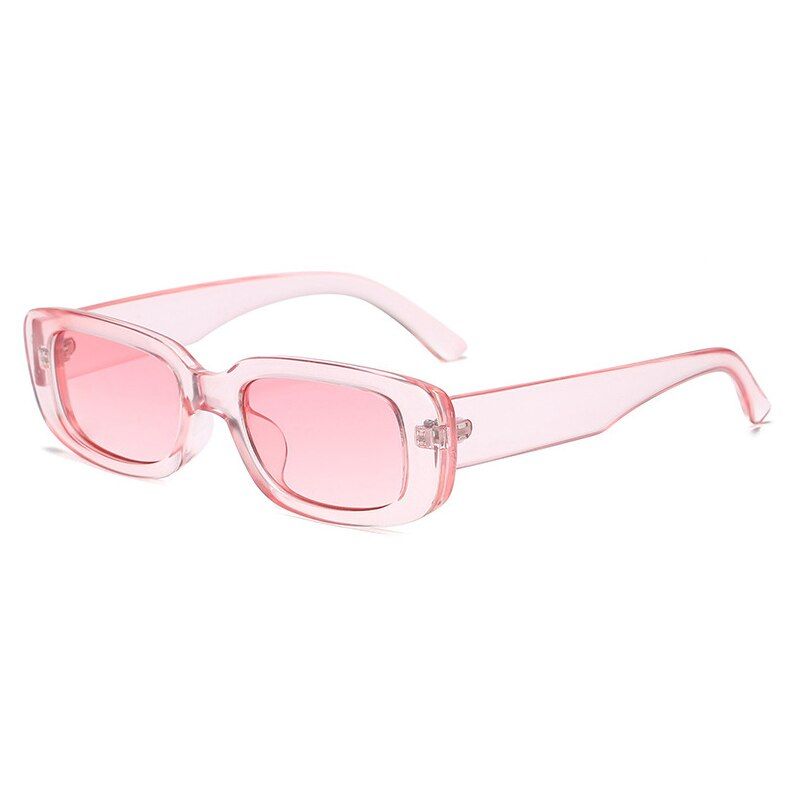 Pink pinkSO&EI Fashion Small Rectangle Women Sunglasses Brand Designer Vintage Female Square Sun Glasses Trending Men Eyewear Shades