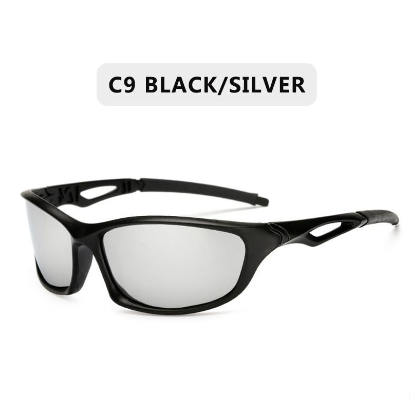 C92021 Polarized Sunglasses Men Brand Designer Square Sports Sun Glasses for Men Driving Fishing Black Frame Goggle UV400