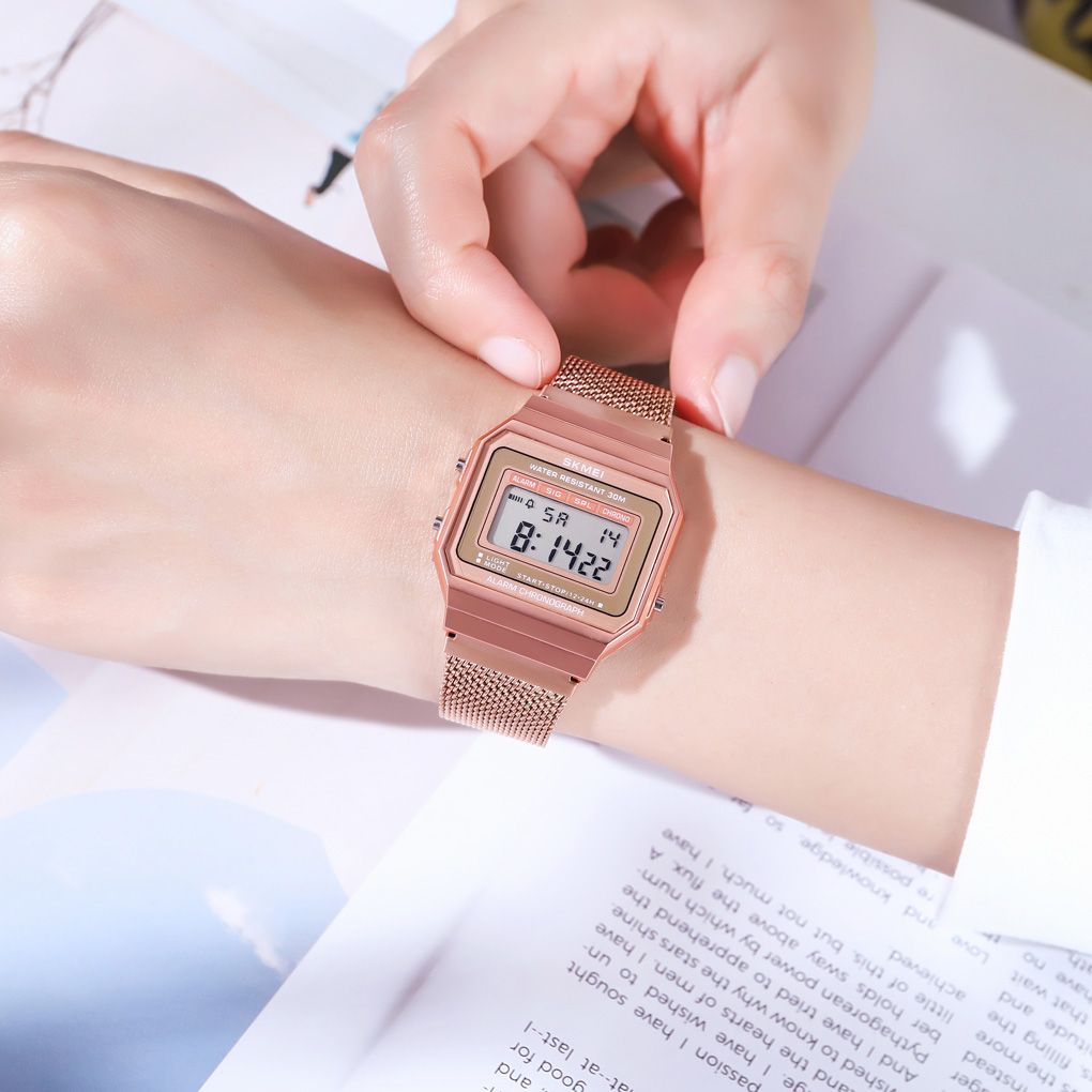 SKMEI Men Digital Watch Casual Fashion Stainless Steel Waterproof Men Watch 1639