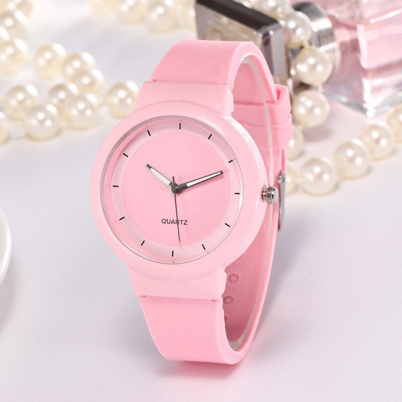 UTHAI CQ70 Kids quartz Sport watch for Boy Girls wristwatch casual Students clocks Black ROSE Pink Silicone Strap  2021