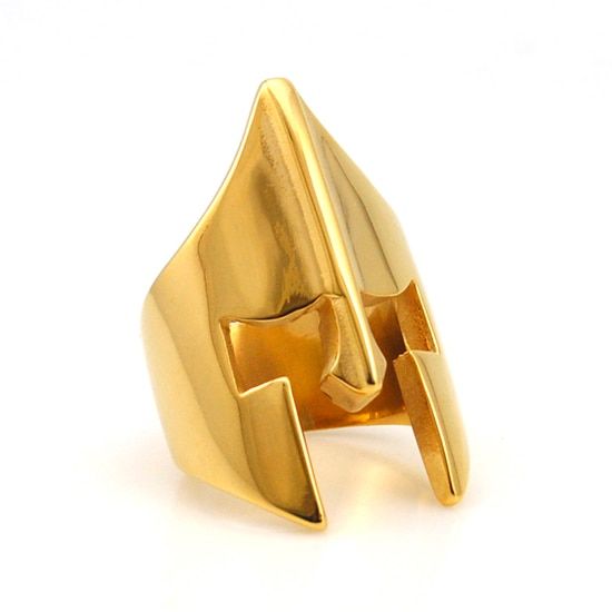 CHIMDOU Black&Silver Color Stainless Steel Ring 2019 Party Spartan Helmet Ring Men Jewelry  Arrival PUNK anillos mujer
