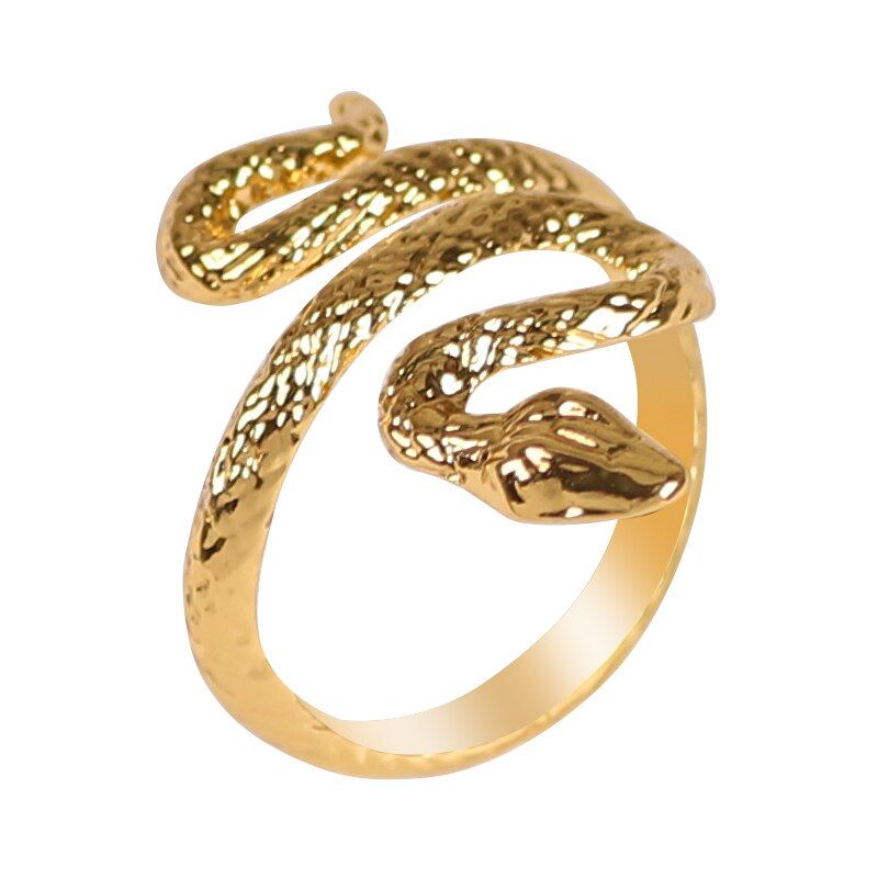 Fashion Retro Animal Snake Ring Punk Style Adjustable Opening Men's Ring Men And Women Jewelry Gift 2020 New