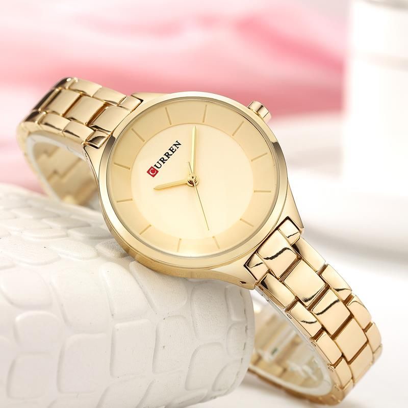 CURREN 9015 Women's Watch Luxury Stainless Steel Ladies Watch Gift for Female+Box