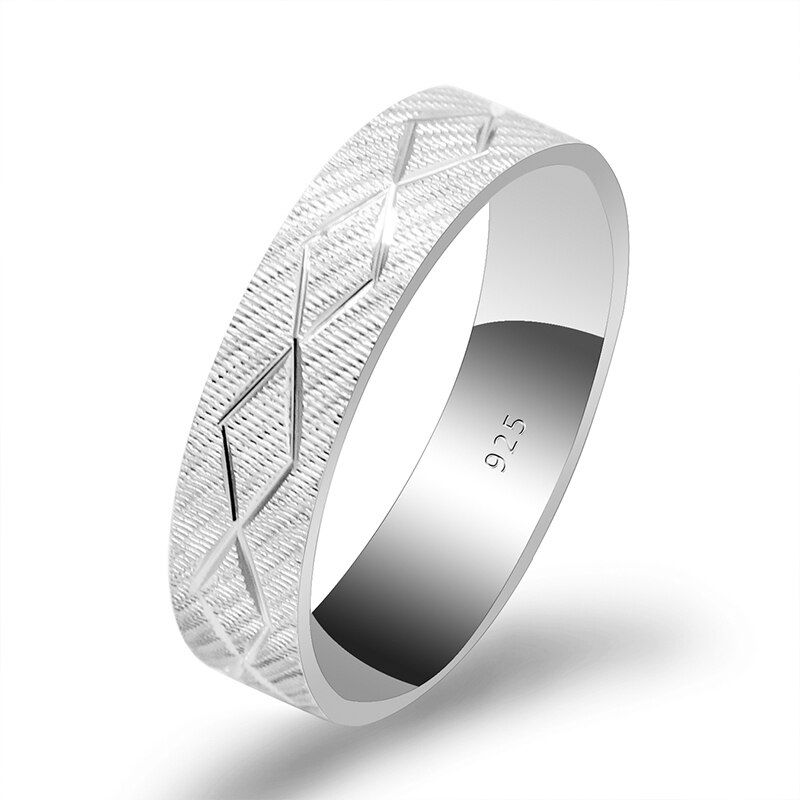 Couple Ring for Lover 925 Sterling Silver Classic Fine Jewelry Unisex Finger Ring for Men Women Engagement Anniversary Gifts