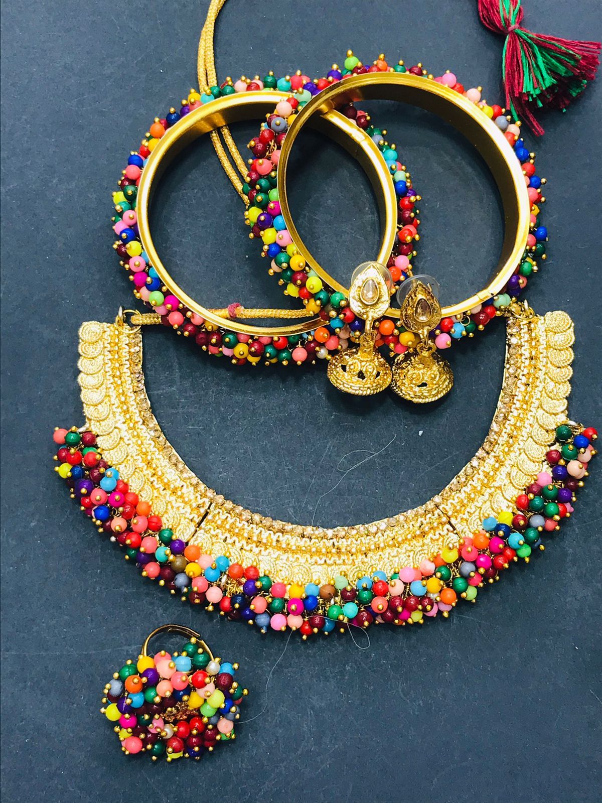 Indian Bollywood Gajra Necklace Set For Women