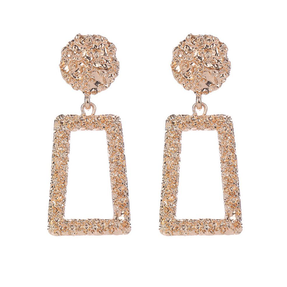 Women Earrings Scrub Small Square Trend Earrings Women Fashion Jewelry
