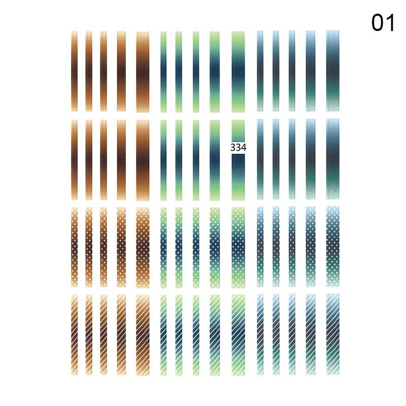 1 Sheet 12*8.4cm Line Patterns 3D  Nail Sticker Nail Art Transfer Stickers Nail Decorations DIY idea nail Accessories