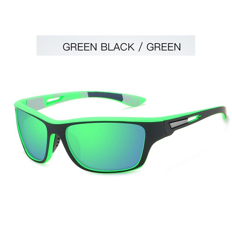 GREEN -Frame-GREENGlasses CaseNew Men Polarized Sunglasses Outdoor Sports Windproof sand Goggle Sun Glasses UV protection