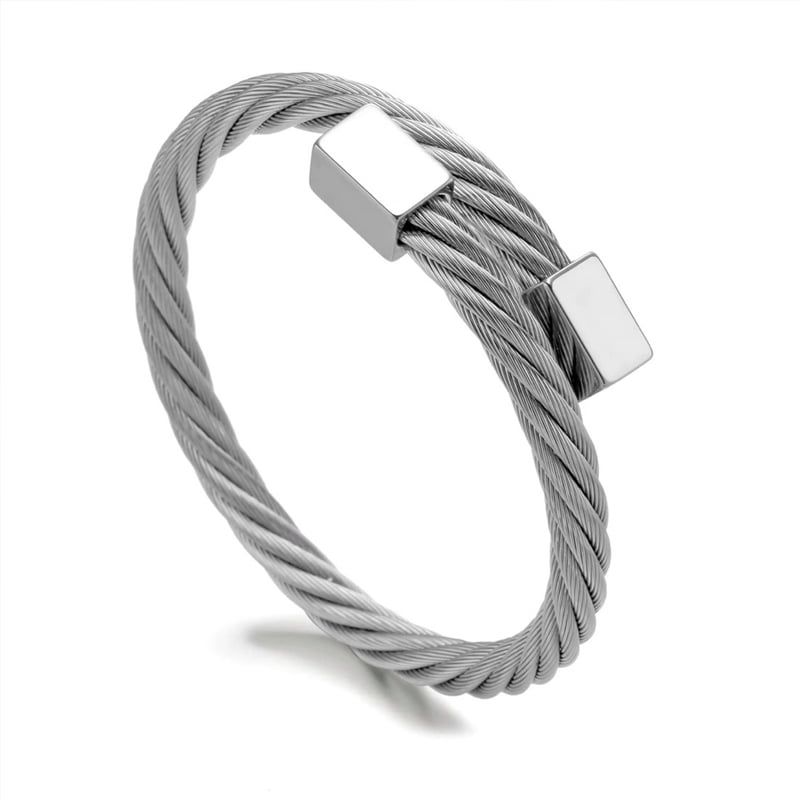 Silver plated Stainless Steel Bracelet .