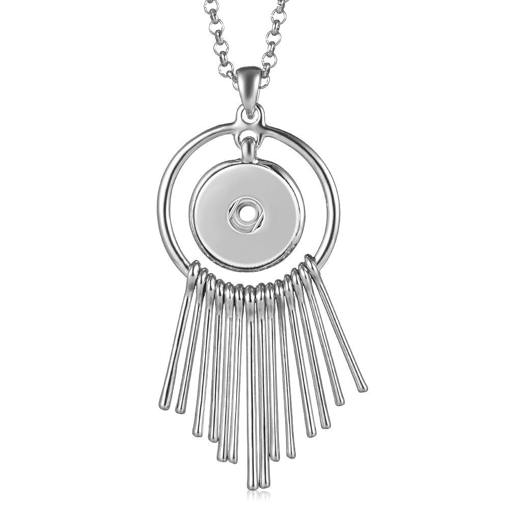 Vocheng Snap Button Jewelry Metal Pendant Necklace Fit 18mm NN-318