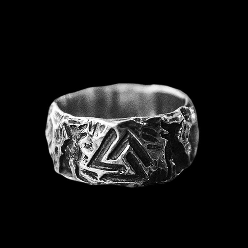 Cool Stuff Stainless steel Odin Norse Viking Anel Amulet Rune Couple Dating Rings For Men Women Words Retro Jewelry OSR708
